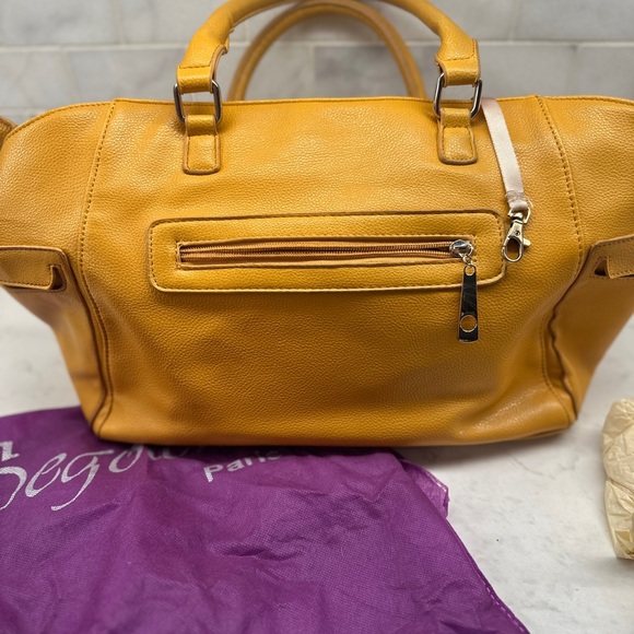Segolene Paris Hand Bag Good. Mustard Yellow. EUC - Picture 6 of 16